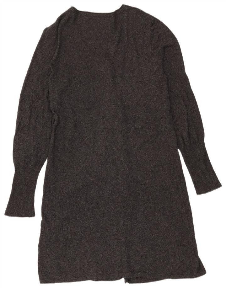 Marks & Spencer Pull cardigan long pour femme UK 14 Large Gris Viscose