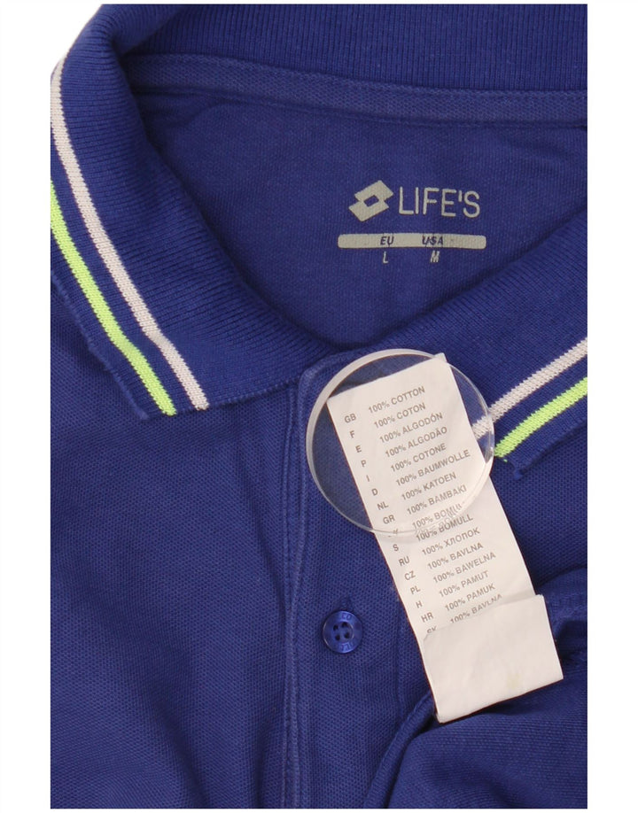 Lotto Polo Homme Bleu Marine Moyen Coton