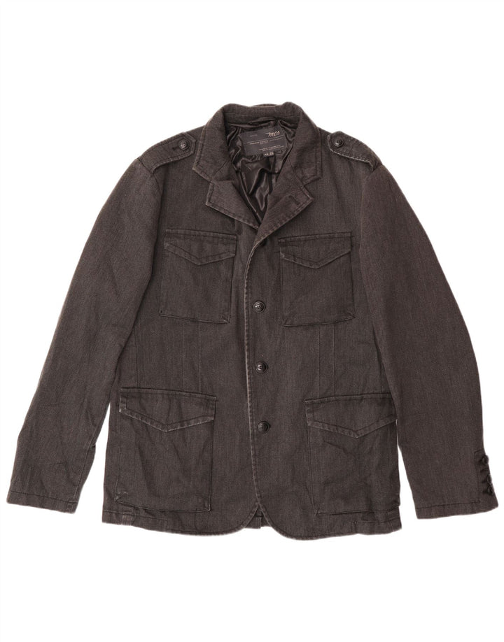 Marlboro Classics Veste utilitaire pour homme EU 50 Grand coton noir