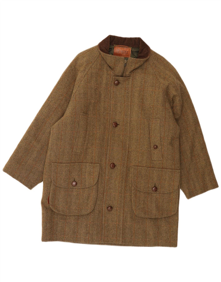 HUSKY Pardessus Homme IT 48 Chevrons Marron Moyen