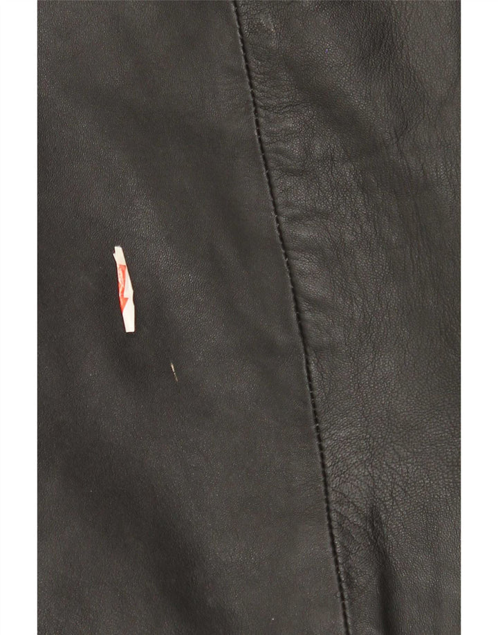 veste blazer en cuir homme vintage UK 42 XL Noir