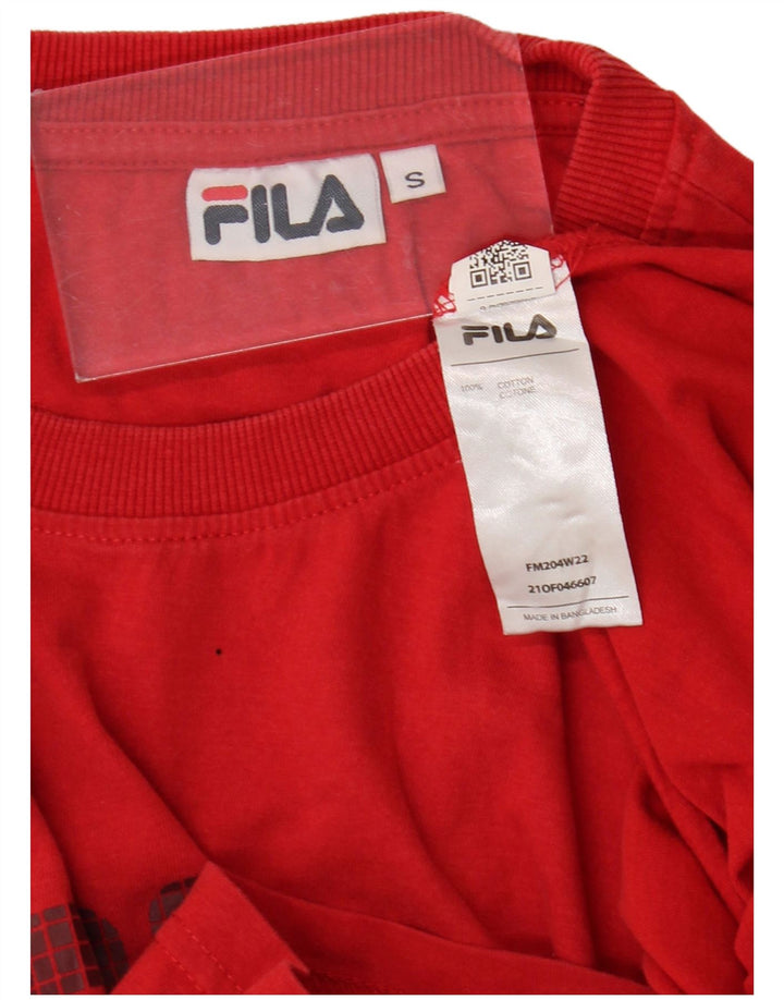 Fila T-Shirt Graphique Homme Petit Rouge Coton