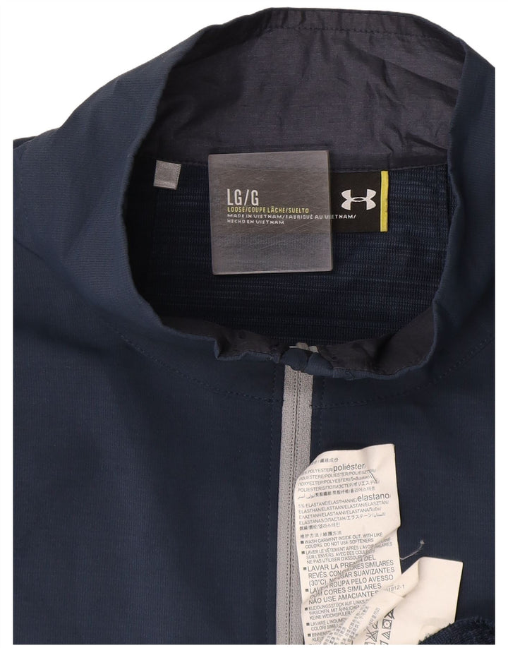 Under Armour Veste de survêtement pour homme en polyester bleu marine Taille L