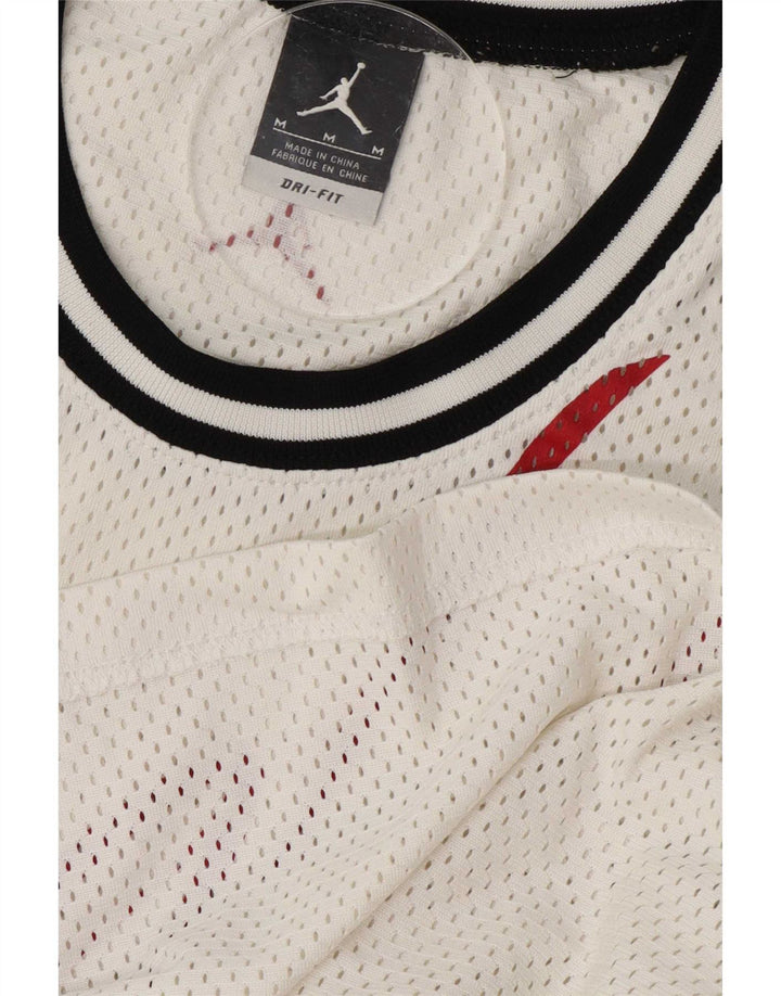 Jordan Mens Dri Fit Graphic Vest Top Medium White