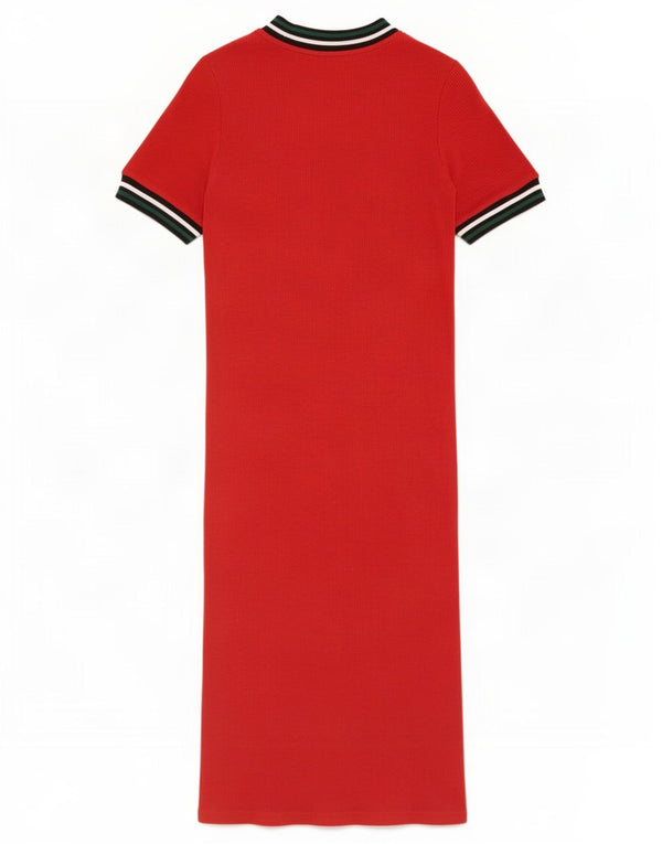 Zara Womens Trafaluc T-Shirt Dress UK 12 Medium Rouge Colorblock