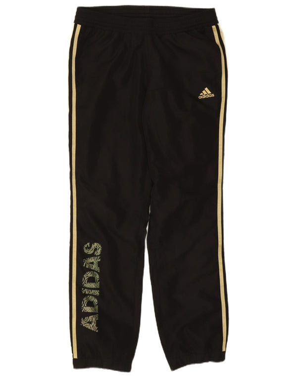 Adidas Pantalon de survêtement graphique pour femme Joggers UK 8/10 Petit Noir