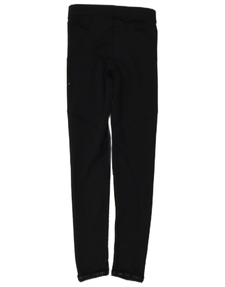 NIKE Legging graphique pour femme UK 4 XS Noir