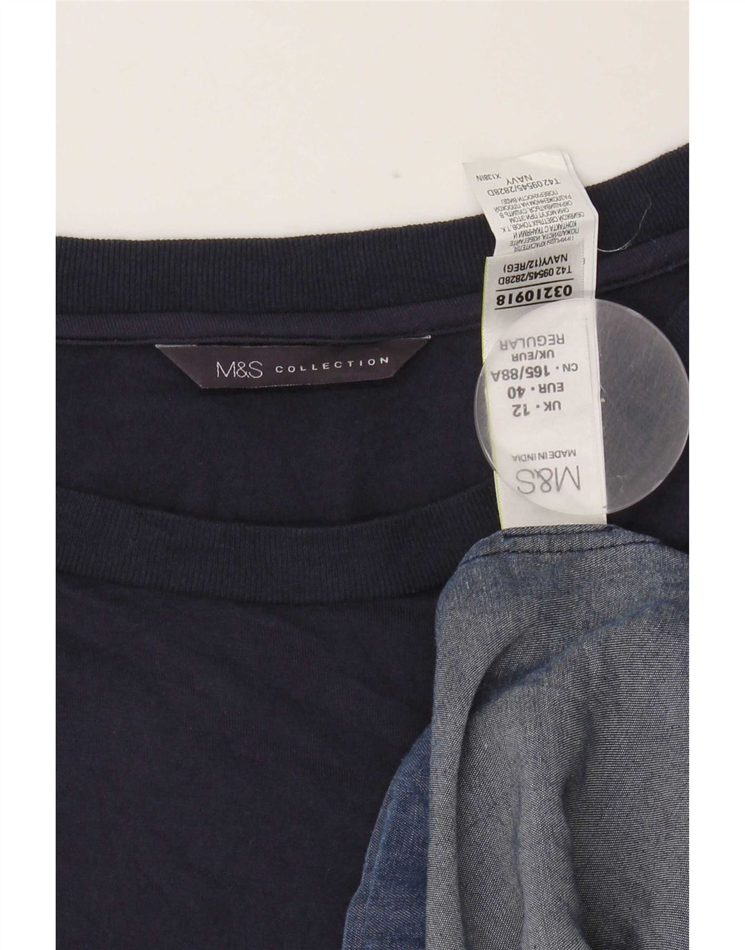 Marks & Spencer Robe basique pour femme UK 12 Bleu marine moyen Lyocell