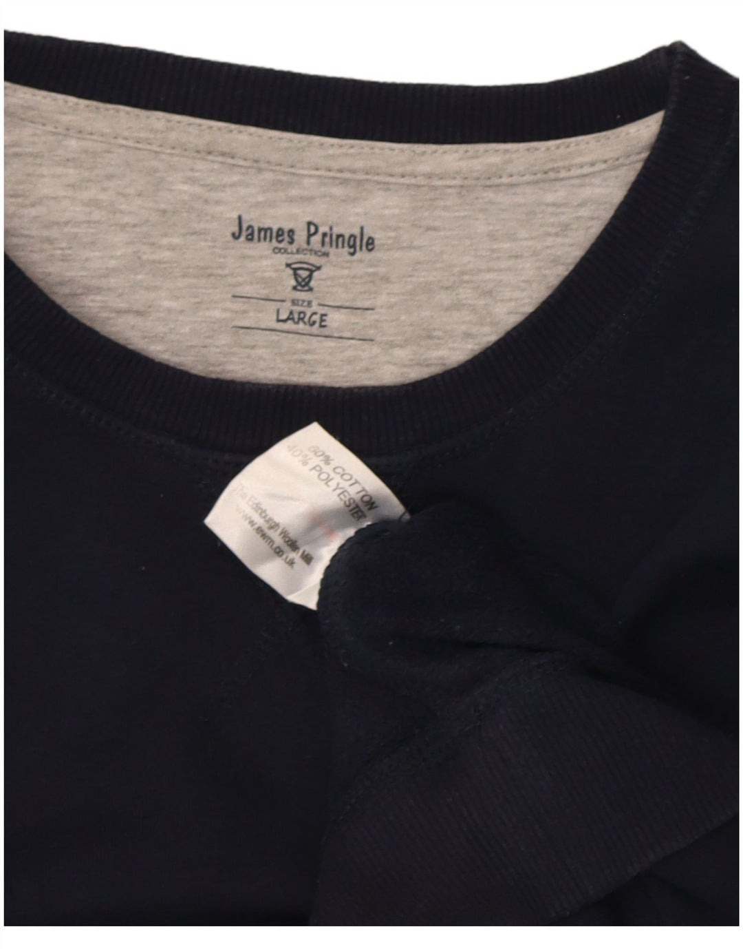 James Pringle Sweat-shirt pour homme en coton bleu marine Taille L