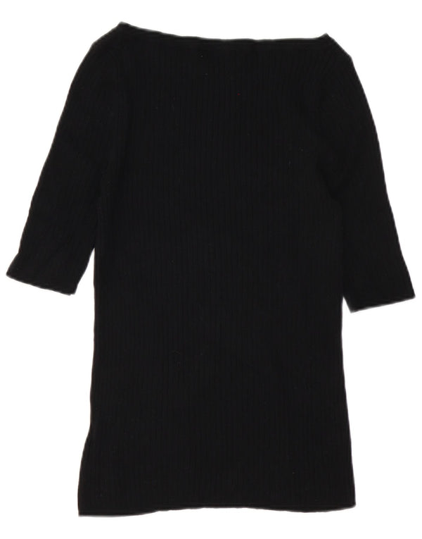 Marks & Spencer Pull col bateau pour femme UK 10 Small Noir