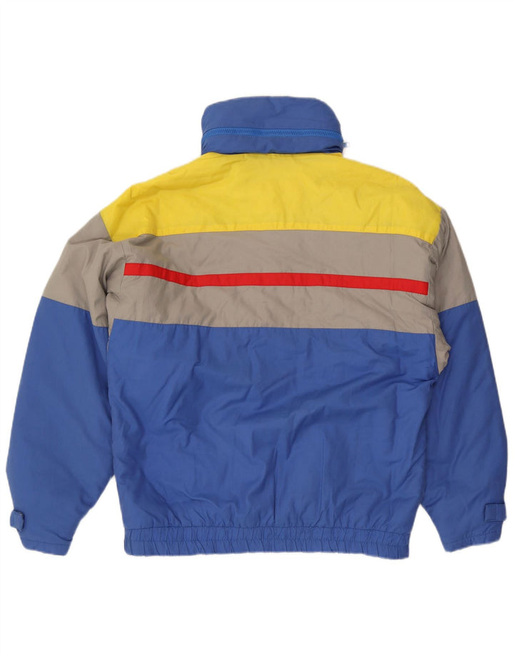 veste de ski homme vintage EU 50 Grand colorblock bleu
