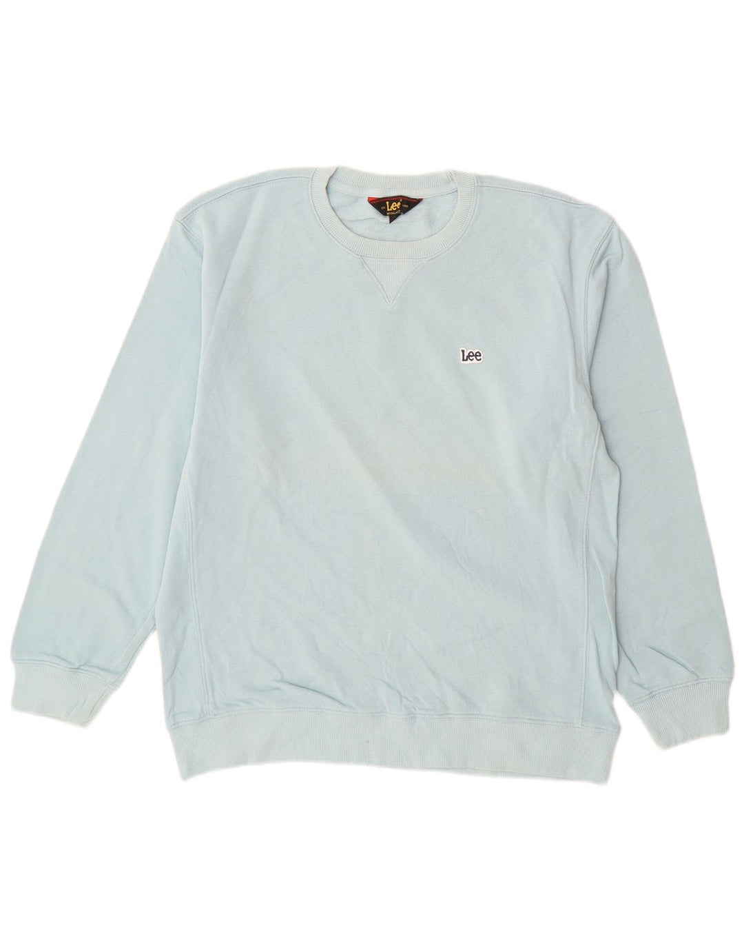 LEE Sweat-Shirt Regular Fit Homme Bleu Moyen Coton