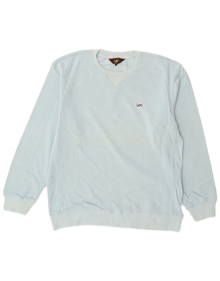 LEE Sweat-Shirt Regular Fit Homme Bleu Moyen Coton