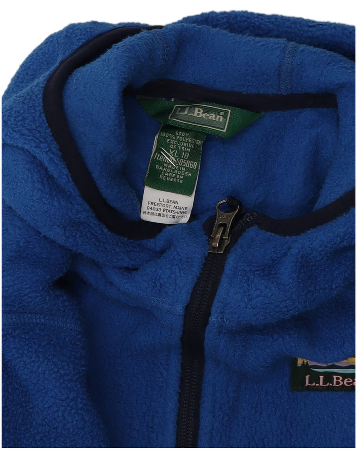 L.L.BEAN Veste Polaire à Capuche Femme UK 18 XL Bleu Polyester