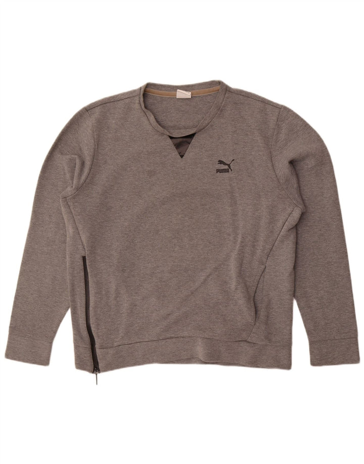 Puma Sweat-shirt graphique pour homme XL Gris Coton