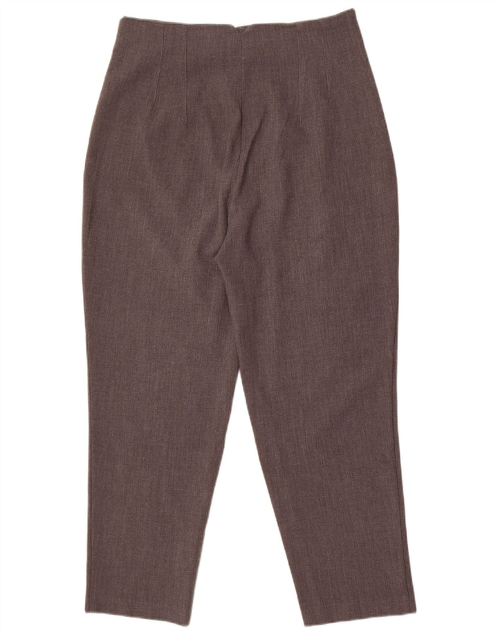 Zara Pantalon Chino Fuselé Femme Large W30 L26 Gris Polyester