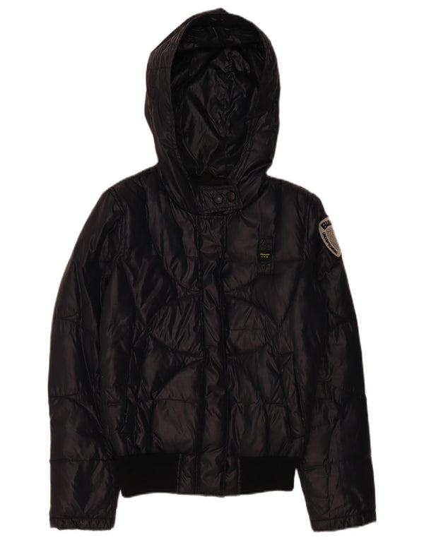 Blauer Veste matelassée à capuche pour femme UK 14 Medium Bleu Marine Polyamide