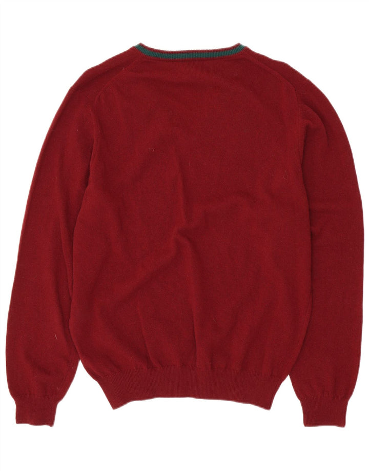 JECKERSON Pull col V homme XL laine rouge