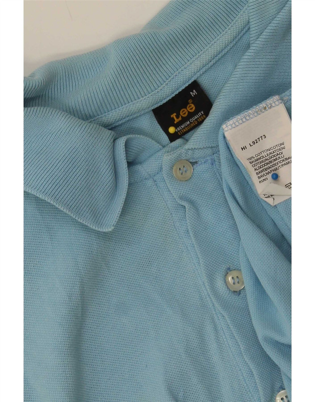 Lee Polo Homme Bleu Moyen Coton