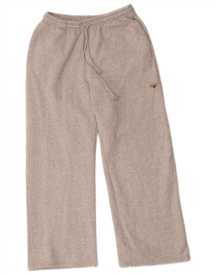 Zara Pantalon De Survêtement Femme UK 14 Large Gris Moucheté Polyester