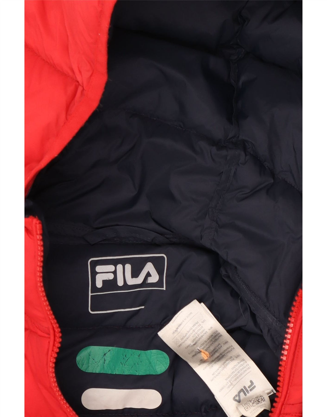 FILA Veste matelassée à capuche pour homme UK 38 Rouge moyen Polyester