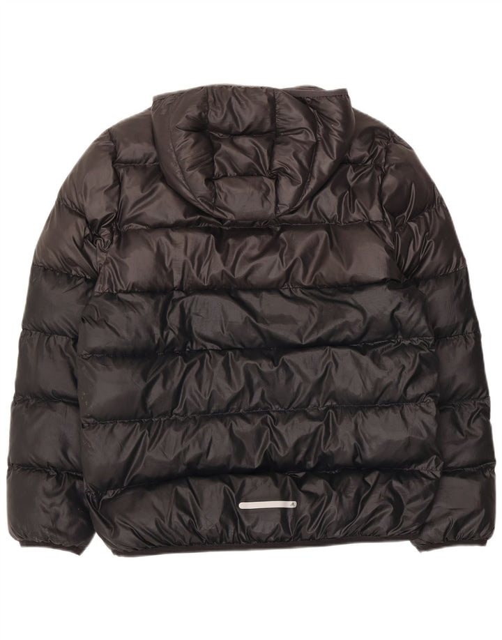 Adidas Veste matelassée à capuche pour garçon 13-14 ans Noir Colorblock Polyester