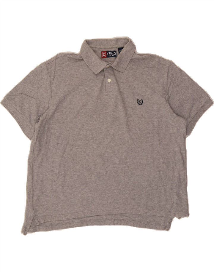 CHAPS Mens Polo Shirt XL Grey Cotton Vintage Chaps and Second-Hand Chaps from Messina Hembry 