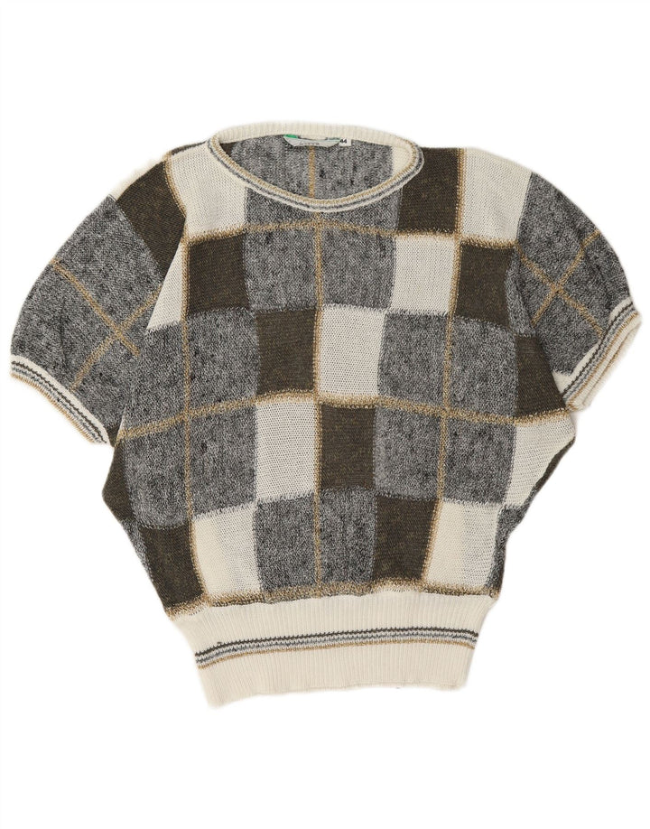 Donna Mizar Pull à col bateau chauve-souris pour femme IT 44 Gris moyen