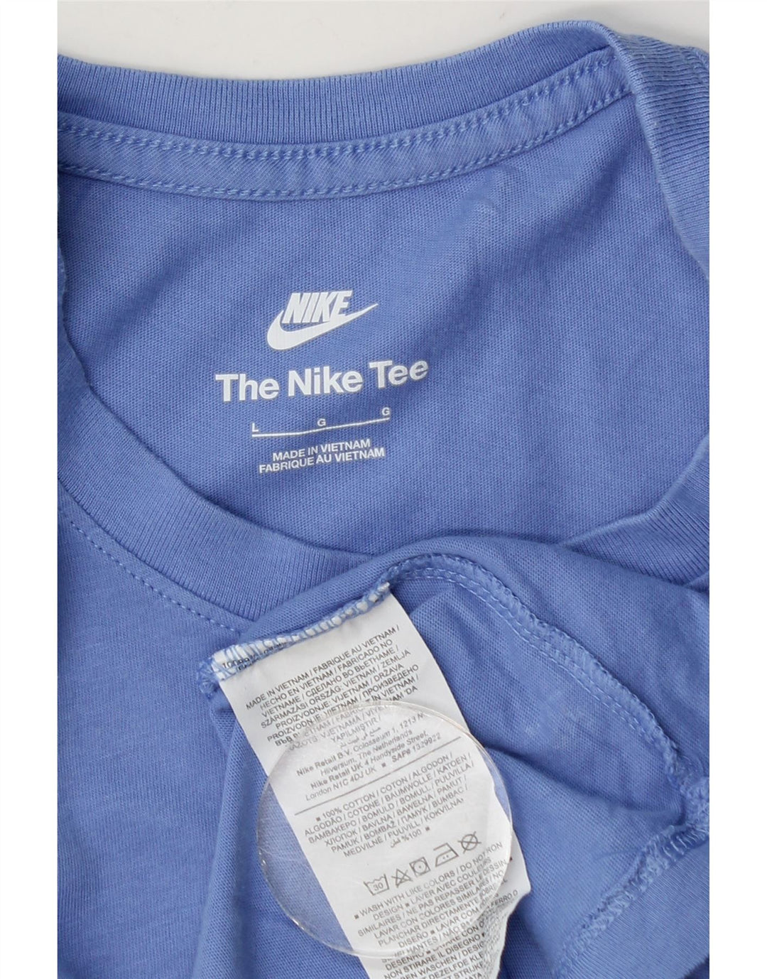 Nike T-Shirt Homme Grand Bleu Coton