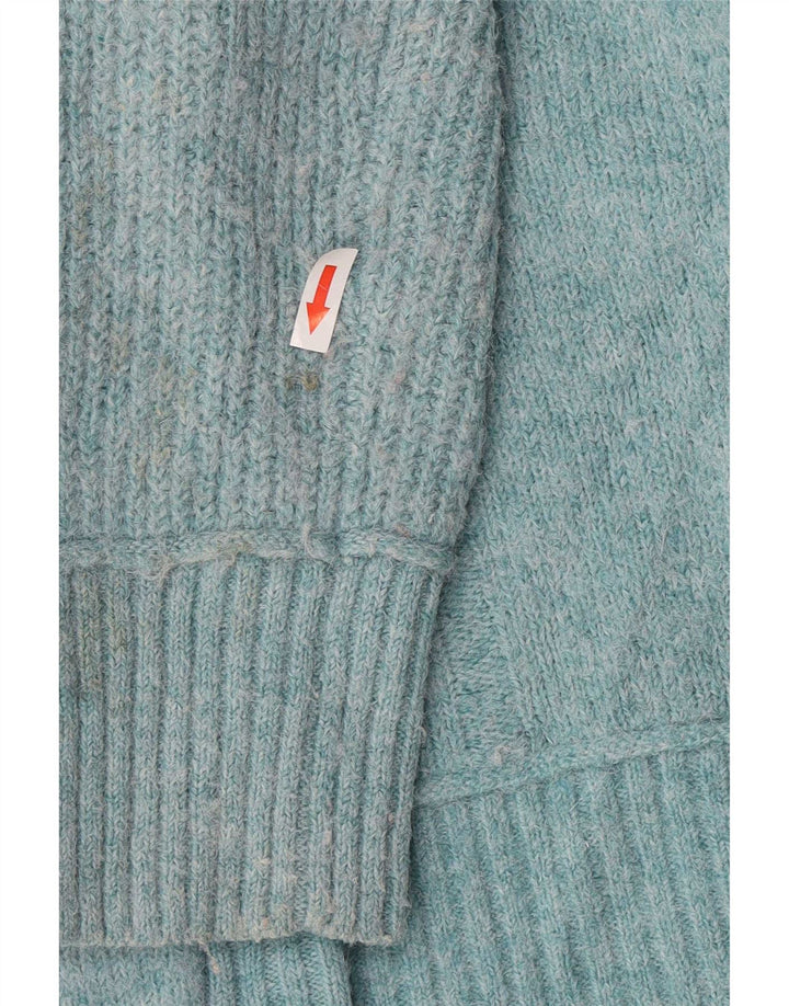 White Stuff Cardigan court surdimensionné pour femme UK 10 Petit Bleu