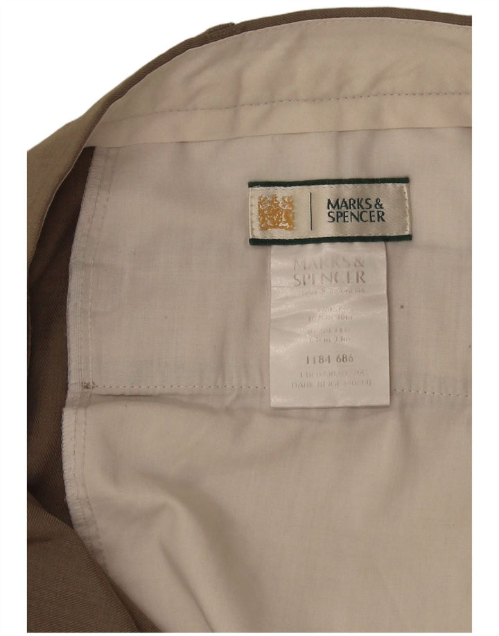 Marks & Spencer Pantalon de costume pour homme W40 L32 Kaki Polyester