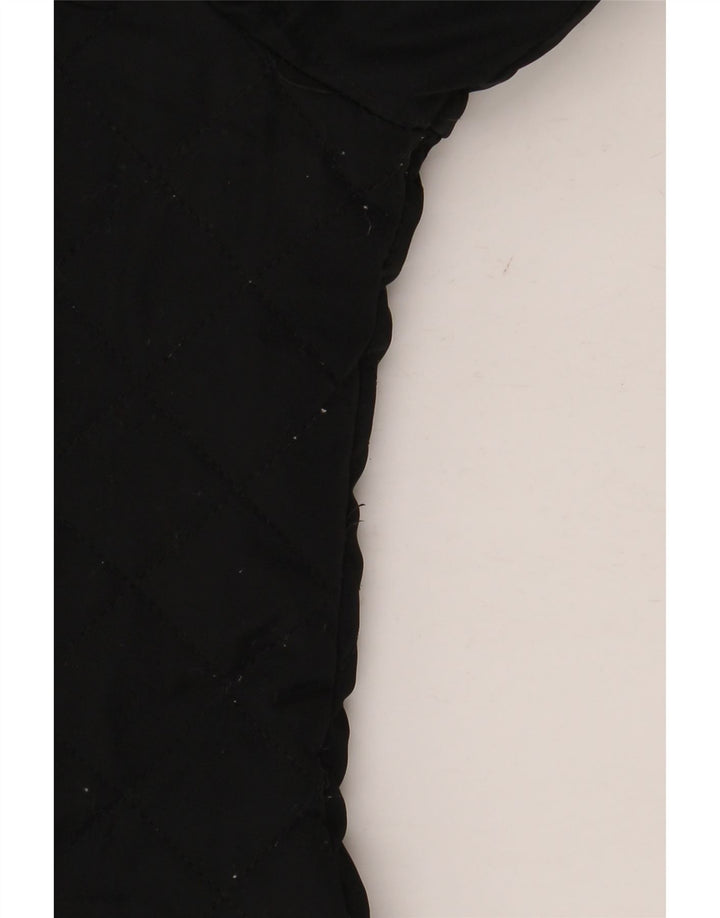 Laura Ashley Manteau rembourré à capuche pour femme UK 12 Medium Noir Polyester