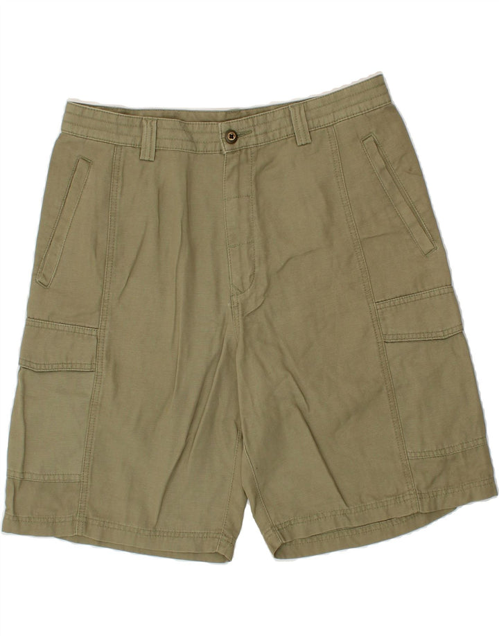 TOMMY BAHAMA Short cargo coupe décontractée pour homme W33 Tencel kaki moyen
