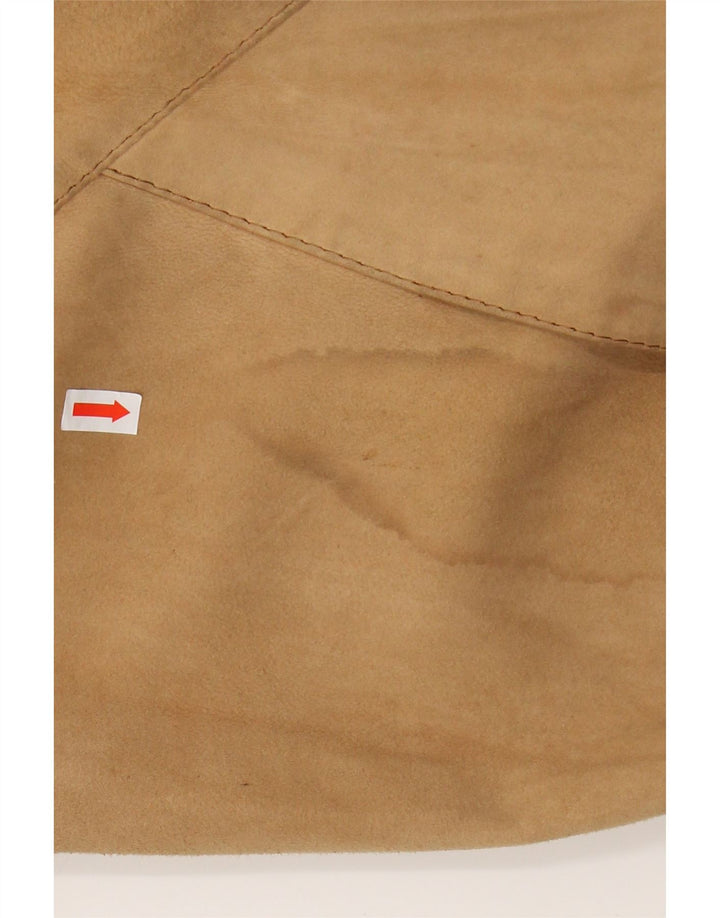 VINTAGE Veste bomber en daim pour homme UK 38 Beige moyen