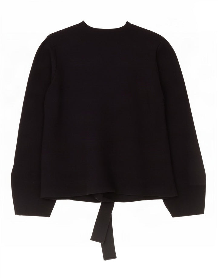 Zara Femme Cardigan Pull UK 10 Petit Noir Polyamide