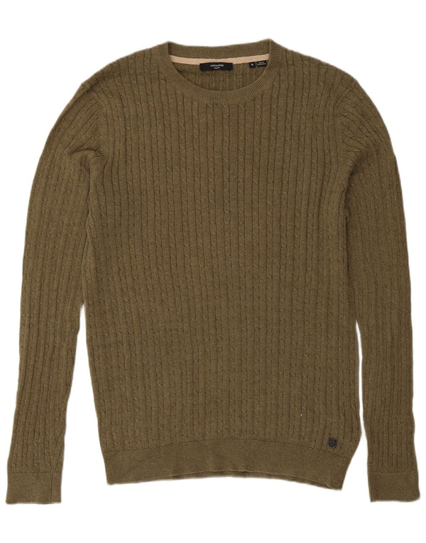 Jack & Jones Pull à col rond pour homme Petit Kaki