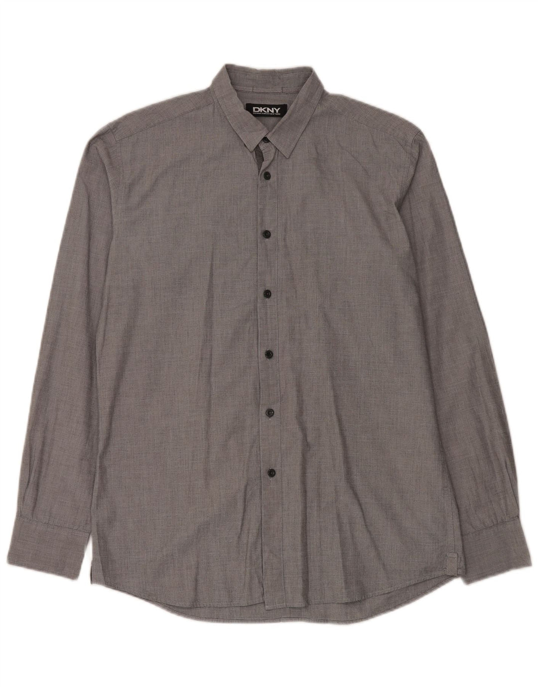 DKNY Chemise homme en coton à fines rayures gris moyen