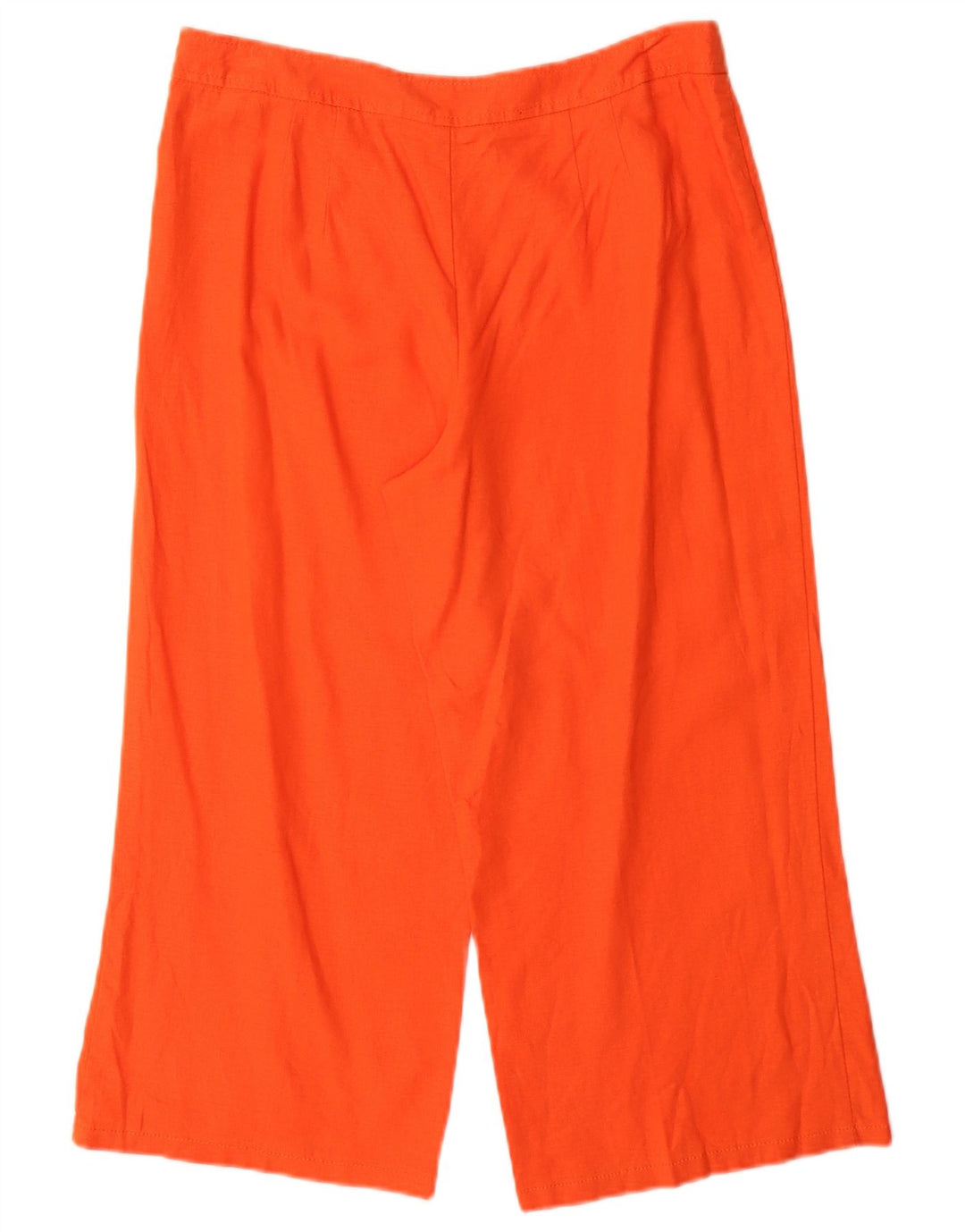 Marks & Spencer Pantalon Capri Femme UK 12 Moyen W30 L23 Lin Orange