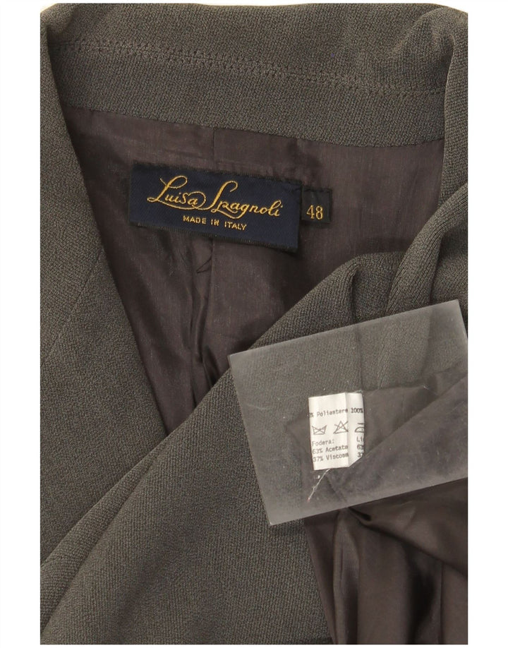 Luisa Spagnoli Veste blazer longue à 2 boutons pour femme IT 48 XL Gris Acétate