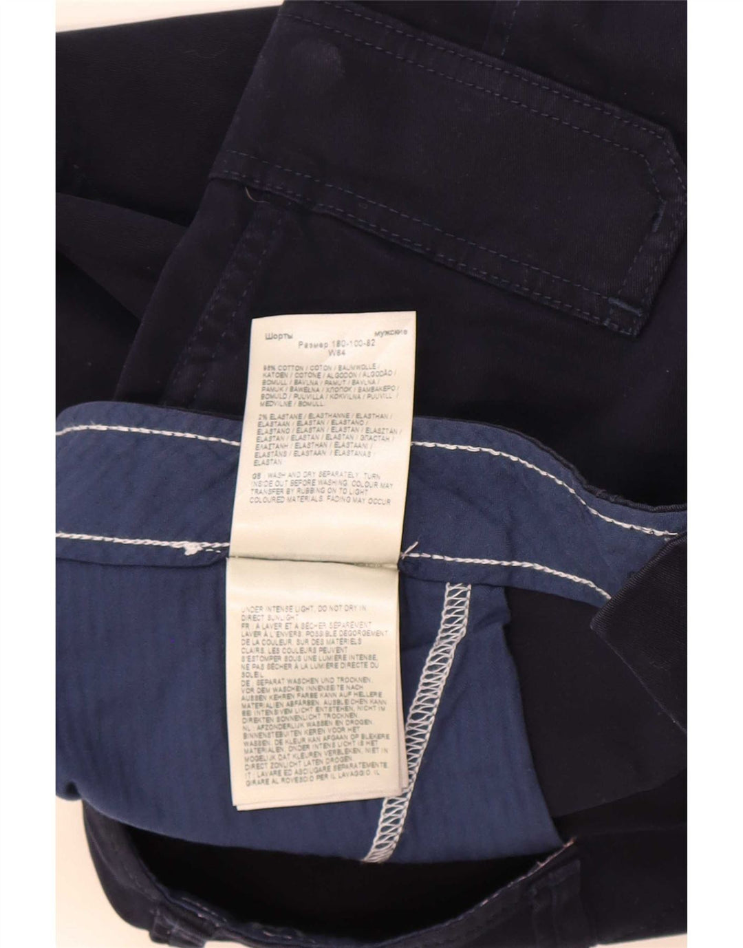 Wrangler Short cargo Casey W33 pour homme en coton bleu marine moyen