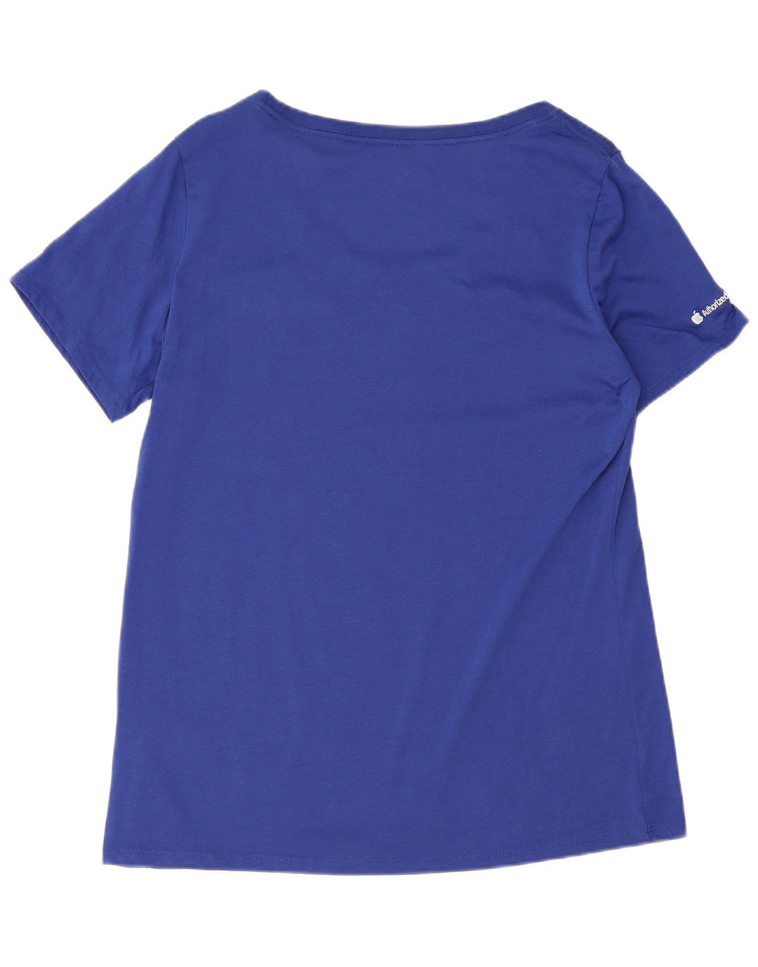 Nike Womens Dri Fit T-Shirt Top UK 14 Bleu Moyen Coton