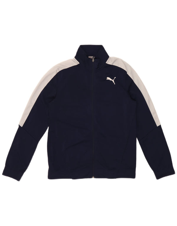 Puma Veste de Survêtement Homme Bleu Marine Moyen Polyester Colorblock