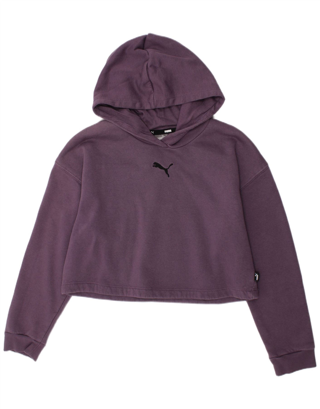 PUMA Sweat à capuche court pour fille 11-12 ans Violet Coton