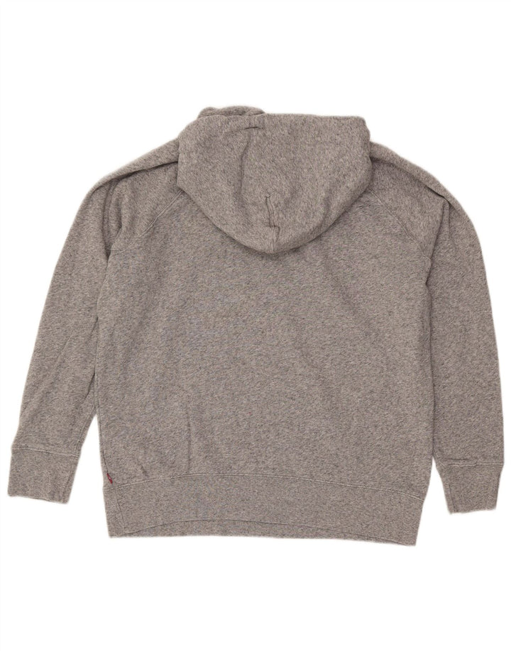 LEVI'S Pull à capuche graphique surdimensionné pour femme UK 10 Petit gris moucheté