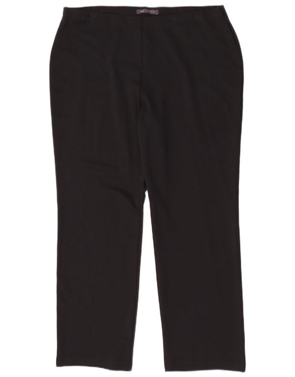 Marks & Spencer Pantalon décontracté pour femme UK 16 Large W34 L28 Noir Viscose
