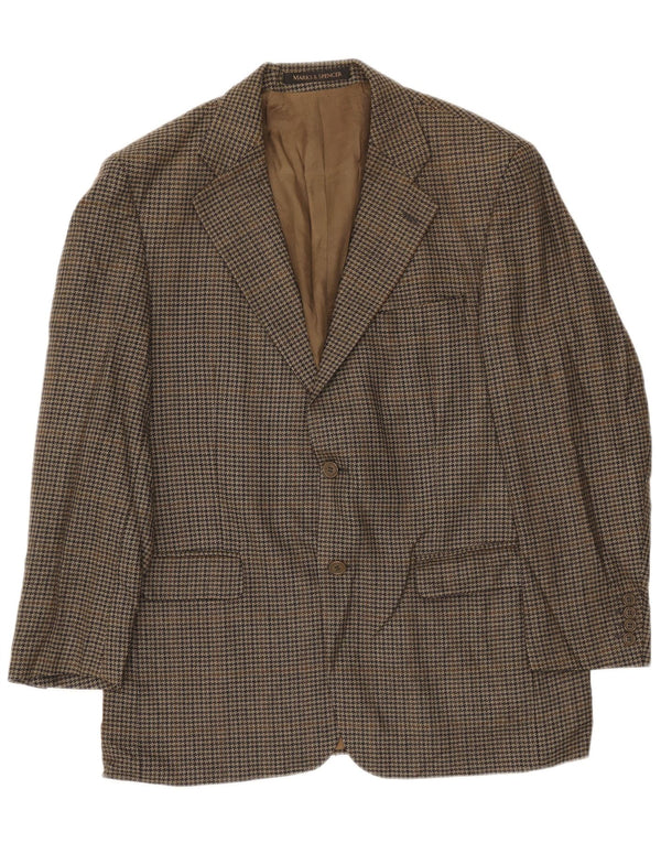 Marks & Spencer Veste blazer à 2 boutons pour homme UK 42 Grand pied-de-poule kaki