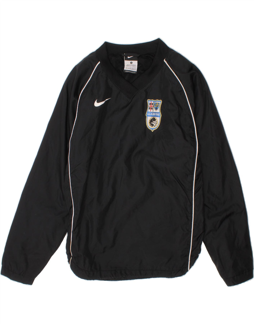 NIKE Boys Top Long Sleeve 8-9 Years Small  Black Nylon Vintage Nike and Second-Hand Nike from Messina Hembry 