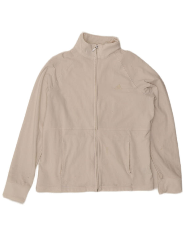 Adidas Veste de survêtement pour femme UK 16 Large Blanc Polyester