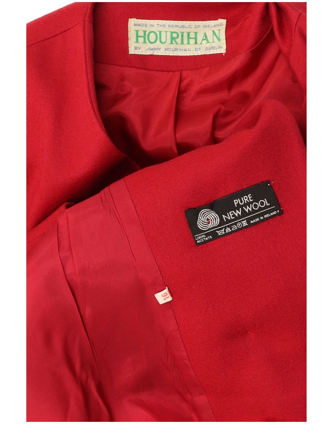 JIMMY HOURIHAN Veste blazer double boutonnage pour femme UK 16 Large Bordeaux