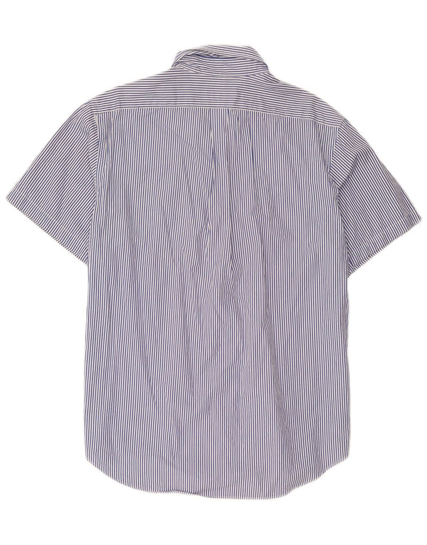 Ralph Lauren Chemise à manches courtes pour homme XL en coton rayé bleu